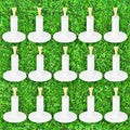 15 Set Golf Rubber Tee Holder Set for Driving Range Golf Practice Mat Indoor Outdoor Size 1.5 Inch (15 Golf Rubber Tee Holders, 15 Bamboo Tees)