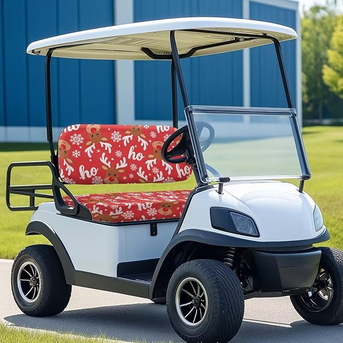 Golf Cart Seat Covers, Universal Fit & Nonskid Bottom Fits for Club Car 2 Person Seats Golf Carts