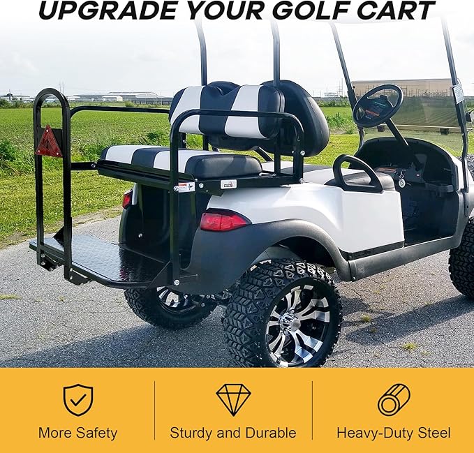 Universal Golf Cart Rear Seat Safety Grab Bar Compatible with Yamaha Club Car EZGO, Heavy Duty Golf Cart Back Seat Grab Bar Safety Hand Rail for Rear Seat Passenger