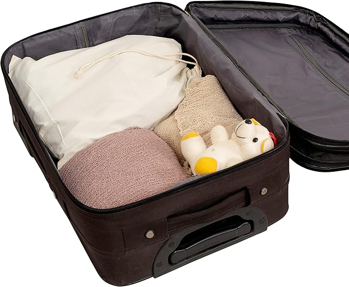 Muslin Cotton Storage Bags with Drawstring - Toy Storage Bags - Shoe Storage Bags for Travel - Cloth Storage Bags for Handbags, Purses, & Sneakers - Dust-proof and Lint-free (3 Small: 15"x12")