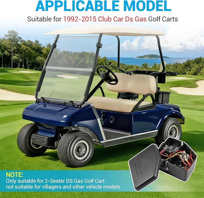 Club Car Electrical Component Box Asm/Electrical Box Cover Suitable for 1992-2015 Club Car DS Gas Golf Carts, OEM# 1015777/102711201, 1015373, 1013609, 1014808, 1015372