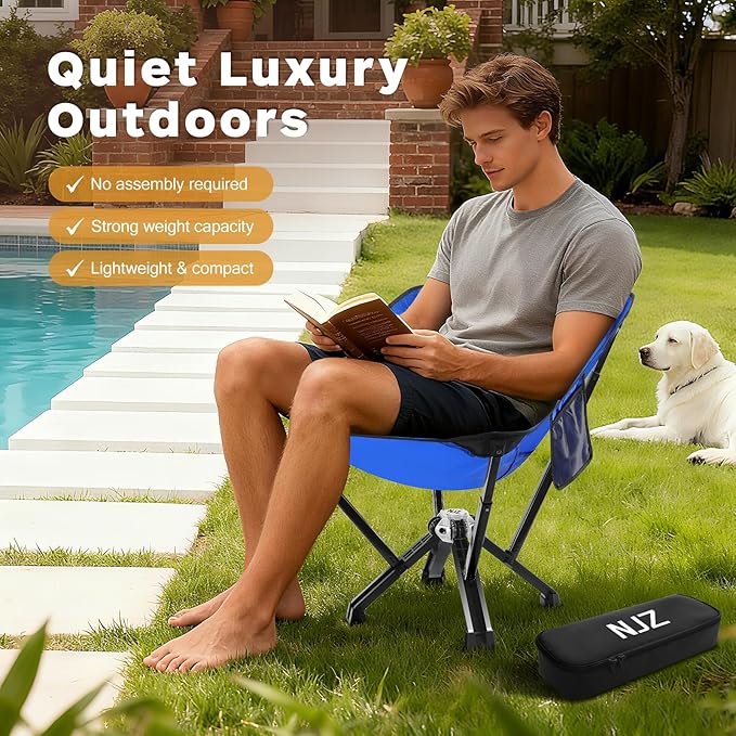 Folding Camping Chair — Compact & Easy to Use, Portable Chair for Outdoor Activities, Beach, Camping & Casual Relaxation
