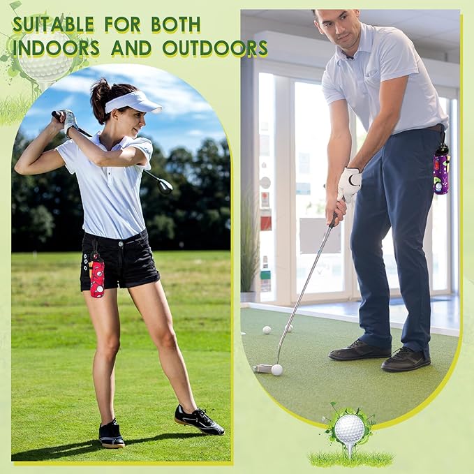 WILLBOND 24 Pcs Golf Ball Carry Bag Tee Holder for Neoprene Pouch Portable with Hook Accessories for Men Women