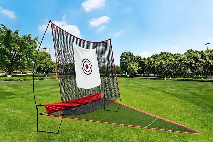 Professional Golf Practice Net - 10x8FT Large Backyard Hitting Net & Automatic Ball Return Design for Outdoor Driving Range Adults Training