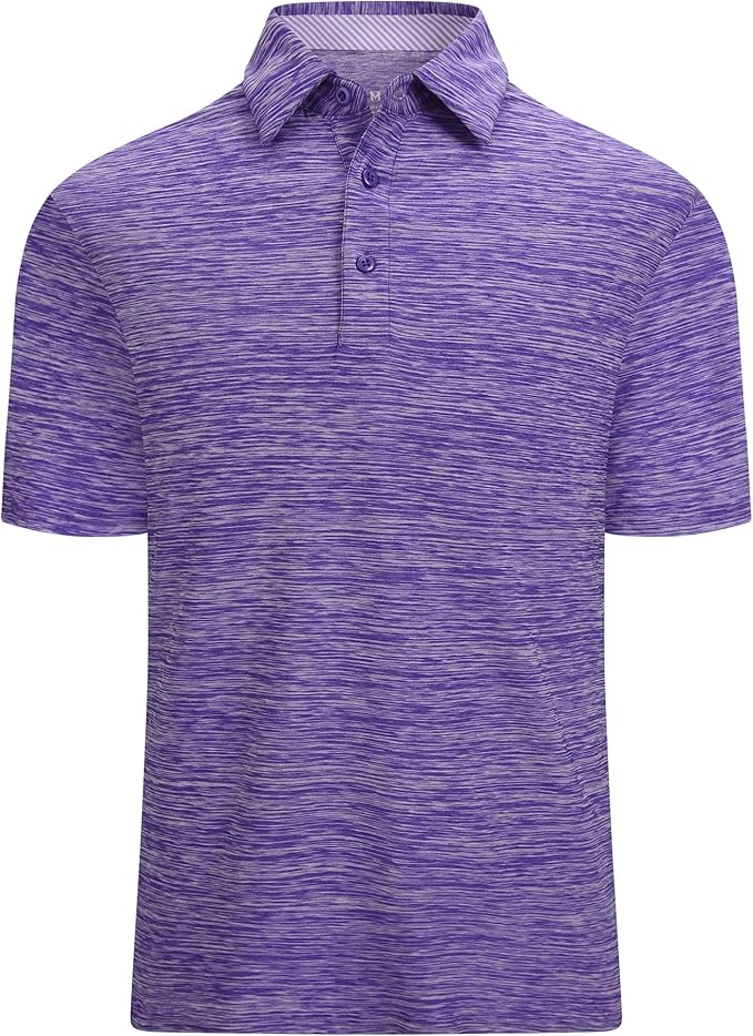 Alex Vando Mens Golf Shirt Moisture Wicking Quick-Dry Short Sleeve Casual Polo Shirts for Men