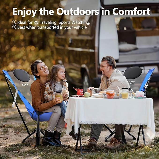High-Back Folding Chair for Indoor & Outdoor Use — Comfortable Support, Easy Setup, Portable Chair for Home, Patio, Camping & Relaxation