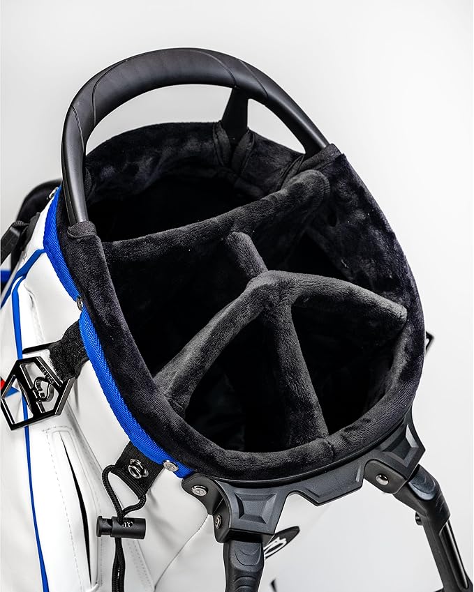 Pins & Aces Player Preferred Golf Bag - Premium Design, Lightweight Golf Bag with Stand - Velvet-Lined 5-Way Club Divider System