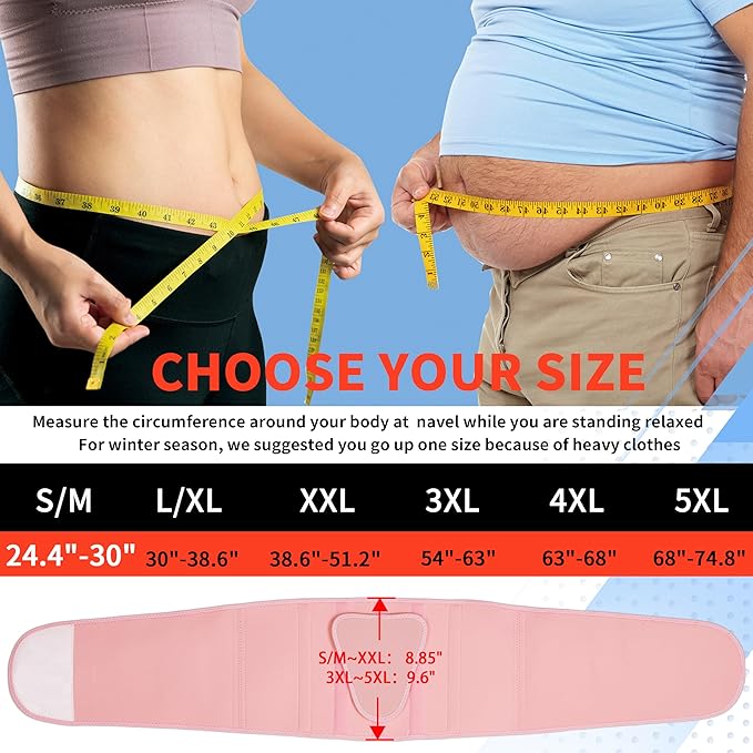FEATOL Back Brace for Lower Back Pain, Breathable Back Support Belt for Women & Men with Lumbar Pad, Lumbar Support Belt for Heavy Lifting & Work, Pink, 5XL (Circumference:68-74.8")