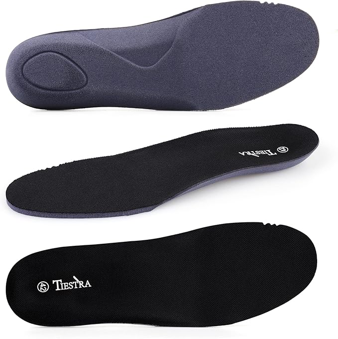 2 Pair-Insoles for Mens Memory Foam Shoe Inserts,Replacement Insoles for Work Boot Running Shoes-Shock Absorption and Cushion for Feet Relief,Comfort Inner Soles for Everyday Use Black 45EU/US12