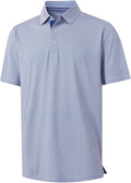 M MAELREG Mens Golf Shirt Short Sleeve Dry Fit Print Moisture Wicking Performance Patterns Collared Polo Shirt