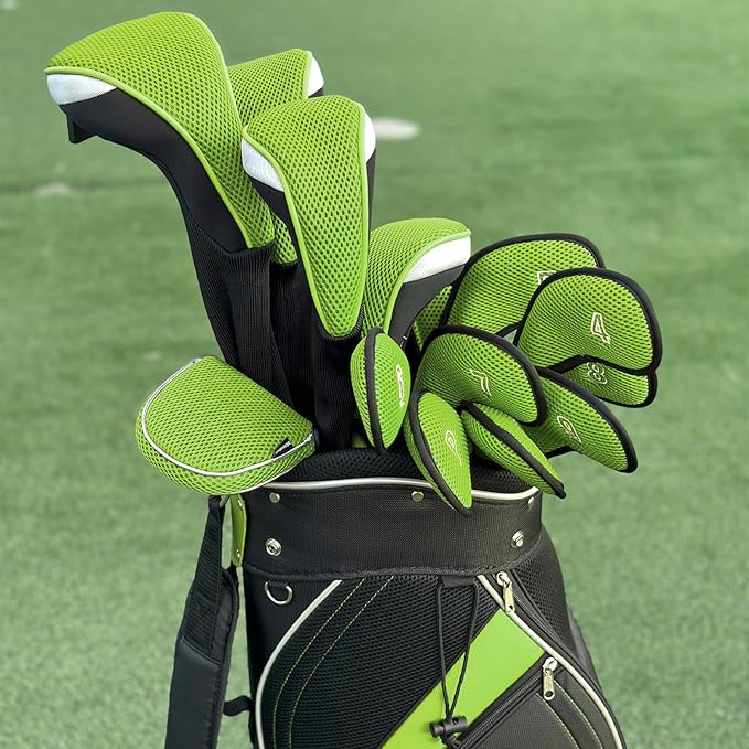 Andux 4pcs/Pack Long Neck Golf Hybrid Club Head Covers Dial No. Tag CTMT-02
