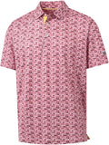 M MAELREG Mens Golf Shirt Short Sleeve Dry Fit Print Moisture Wicking Performance Patterns Collared Polo Shirt