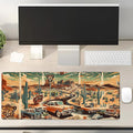 Classic Route 66 Road Trip Gaming Mouse Pad Gifts 31.5" x 11.8", Non-Slip Rubber Base MousePads for Computers Laptop School Office Home Accessories Decor, Mouse Pad, Keyboard Desk Mat
