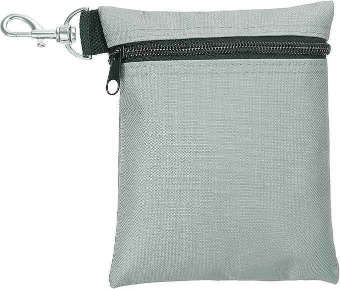 PATIKIL Golf Tee Pouch, Zipper Golf Ball Bag with Metal Lobster Claw Clip for Men Women Valuables Holder