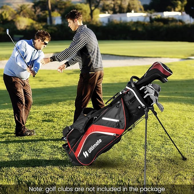 KOTEK Golf Stand Bag, 14 Way Top Divider Golf Club Bag with Cooler, 6 Zippered Pockets, Rain Hood & Adjustable Dual Shoulder Straps, Lightweight Golf Bag for Men Women