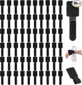 60 Pcs Adjustable Hook and Loop Cable Ties,Self-Adhesive Wire Holder,Under Desk Cord Hider for Office Accessories,Cord Organizer for Home/Office(Black)