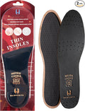 HANDARTE Premium Leather Shoe Insoles | Thin Shoe Inserts for Women | Dress Shoe Insoles - Durable - 100% Natural Goatskin & Anti Sweat - Suitable for No-Socks (US W7 | EU38)