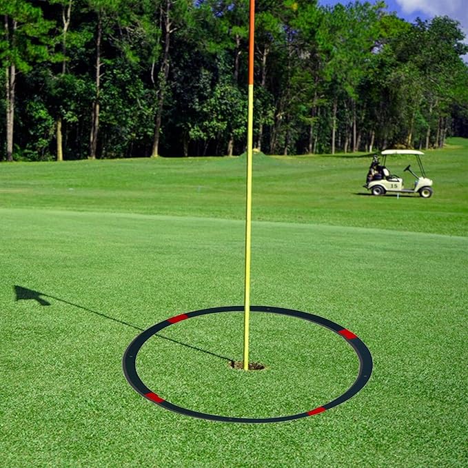 Precision Rings – Golf Chipping Circles, Putting Target Trainer | Flexible Visual Indicator Rings for Green Shot Control and Accuracy Practice, Lightweight Setup for Indoor Lawn Or Backyard Golf T