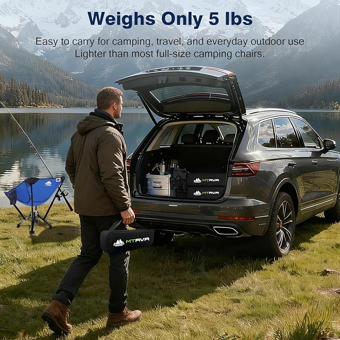 Camping Chair for Outdoor Use — Stable Folding Design, Reliable Support, Anti-Slip Feet, Portable Chair for Camping, Fishing & Beach