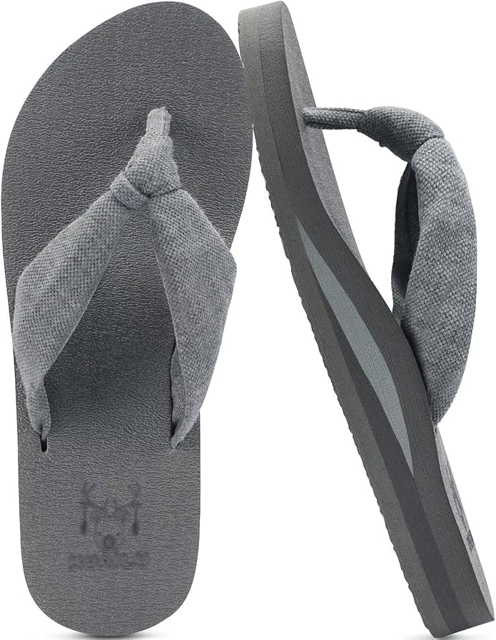 KuaiLu Flip Flops for Women with Arch Support Yoga Mat Comfortable Summer Beach Walking Thong Cushion Sandals Slip On Indoor Outdoor