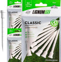 LIGNUM Tee - Classic Golf Tees - Sports Golf Tees - Anti Spin Head, Bio-Based Micro Wood, 50x Durable