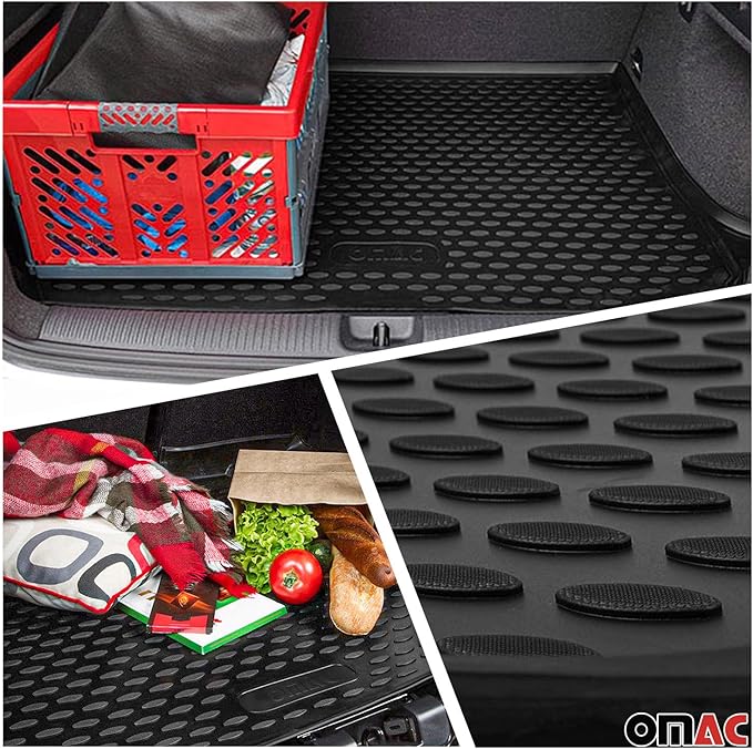 OMAC Custom Floor Mats & Cargo Liners for VW Golf GTI MK7 2015-2021 Black 5 Pcs