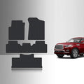 TOUGHPRO Floor Mats Accessories 1st + 2nd + 3rd Row for Infiniti QX80 All Weather Heavy Duty (Made in USA) Black Rubber 2014 2015 2016 2017 2018 2019 2020 2021 2022 2023 2024