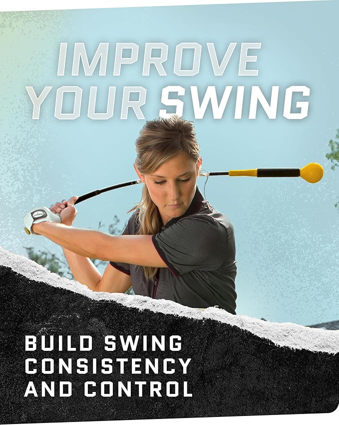 SKLZ Golf Swing Trainer and Warm Up Tool- Essential Golf Accessories for Golfers, Increase Swing Speed, Distance, Balance and Grip Strength