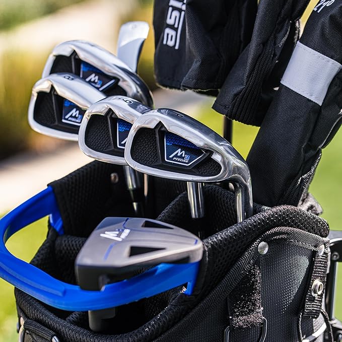Precise M3 Men’s 14-Piece Golf Set – 460cc Driver, Wood, Hybrid, 6-PW Irons, Putter, Stand Bag, 3 Headcovers and Cover - RH