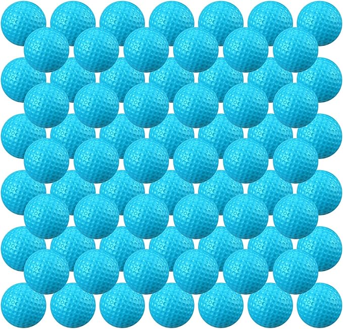 Junkin 80 Pcs Foam Golf Balls Rubber Practice Balls Realistic Feel and Flight Sport Training for Indoor or Outdoor Backyard Golf Training
