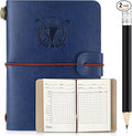 Yexiya Golf Scorecard Book with Pencil Leather Golf Journal Scorecard Holder Accessories Notebook Log Book Pocket Scorebook Gifts for Men Golfers, Sports and Outdoor Club Accessories