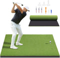 Golf Mat, 5x4ft/6x4ft Large Golf Hitting Mats for Practice Outdoor Indoor, 26mm Thick, High-Elasticity Artificial Turf Mat for Garage Simulator Chipping Driving Swinging Training, Gifts for Him Men