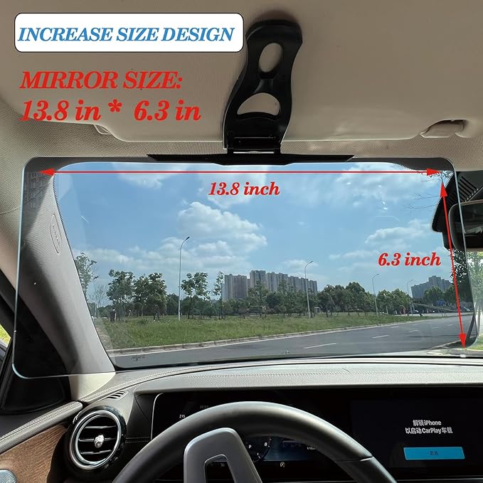 Sun Visor Extender for Cars, Polarized Car Visor Extender Sun Blocker, Anti-Glare Car Visor Protect from Sun Glare, UV-Filtering/Protection, Universal，Windshield Sun Shade，