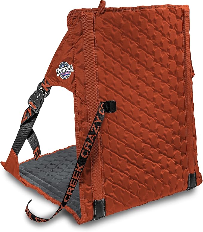Crazy Creek HEX 2.0 LongBack Chair for Backpacking, Camping and Stadium Use, Extra Width & Back Height for Comfort, 250 LBS Weight Capacity, Adjustable Straps w/Rock Lockster (R) Buckles