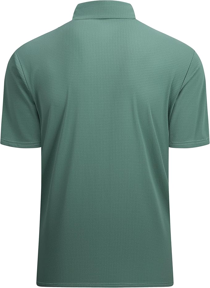 Alex Vando Mens Golf Shirt Moisture Wicking Quick-Dry Short Sleeve Casual Polo Shirts for Men