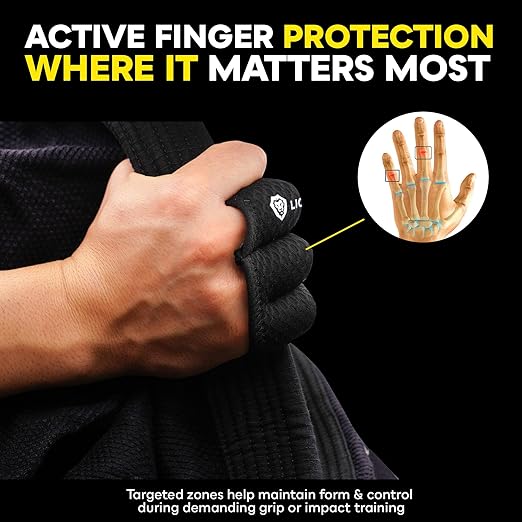 LIONTEK Triple Flow Finger Sleeve V3 Pair — Joint Support & Compression for Activity, BJJ, Fitness, Volleyball, Basketball, and More