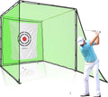 Gagalileo Golf Cage Net: 7X7X7FT Heavy Duty Practice Alloy Steel Frame and Target for Golfers Backyard Driving Range Outdoor Training