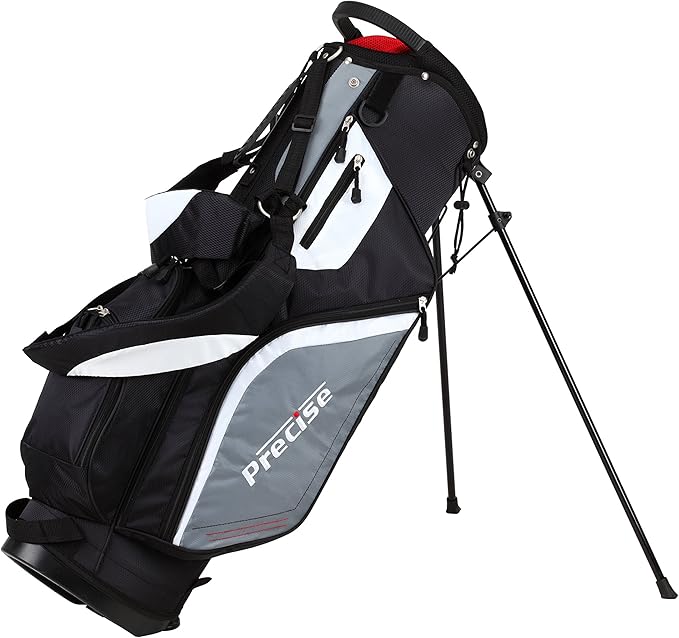 Left Handed M5 Golf Club Set for Tall Men, Black/Red