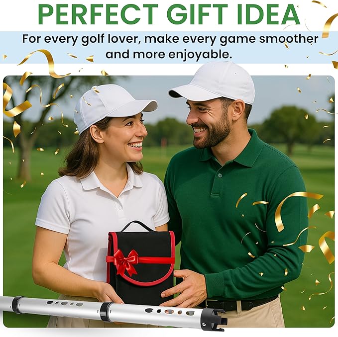 AUREXA–Golf Ball Retriever Telescopic Golf tees Golf Accessories Golf Gifts Golf Ball Cleaner Golf Ball Stamp Ball Bag Golf Ball Holder disc Golf Retriever Practice Golf Balls