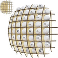 Golf Ball Display up to 52Pcs, Golf Ball Holder Wall Mounted, Golf Ball Rack for Golf Lovers (Oak Color)