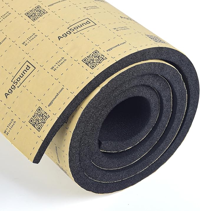 Sound Deadening Mat 3/5inch(15 mm) 6.54sqft - Closed Cell Foam Car Sound Deadening Material - Self-Adhesive Hood Insulation Heat Shield Auto Sound Dampening