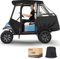 10L0L Golf Cart 4 Passenger Enclosure for Club Car Precedent Short Roof 57.5" Deluxe 600D Golf Cart Heavy Duty Rain Cover with 4 Zipped Doors Clear PVC Windows (Latest Improved Version)