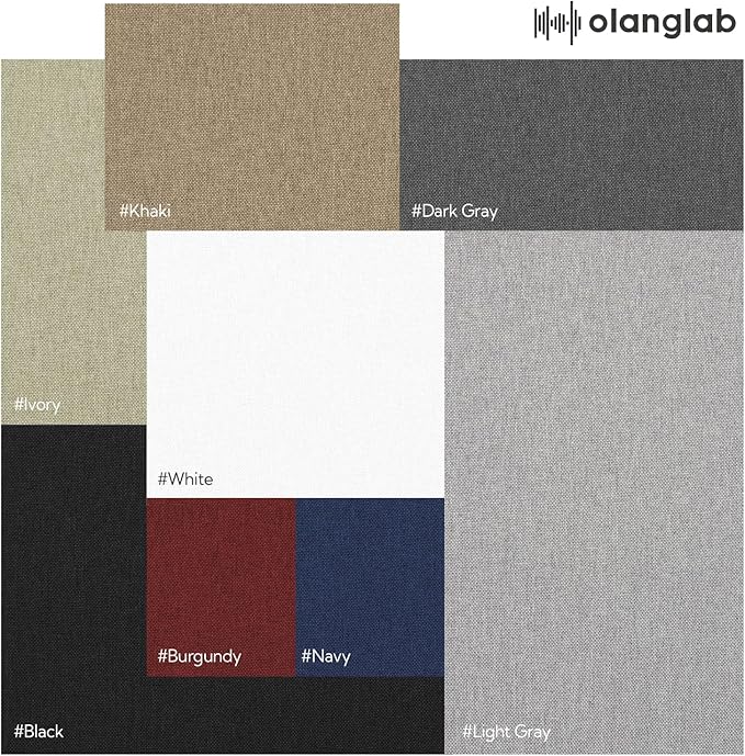 Olanglab Acoustic Panels 2 Pack, 48''x24'' Large Sound Panels, Fabric Wrapped Sound Proof Foam Panels for Walls, Sound Absorbing Panels for Recording Studio Acoustical Treatments (Navy)