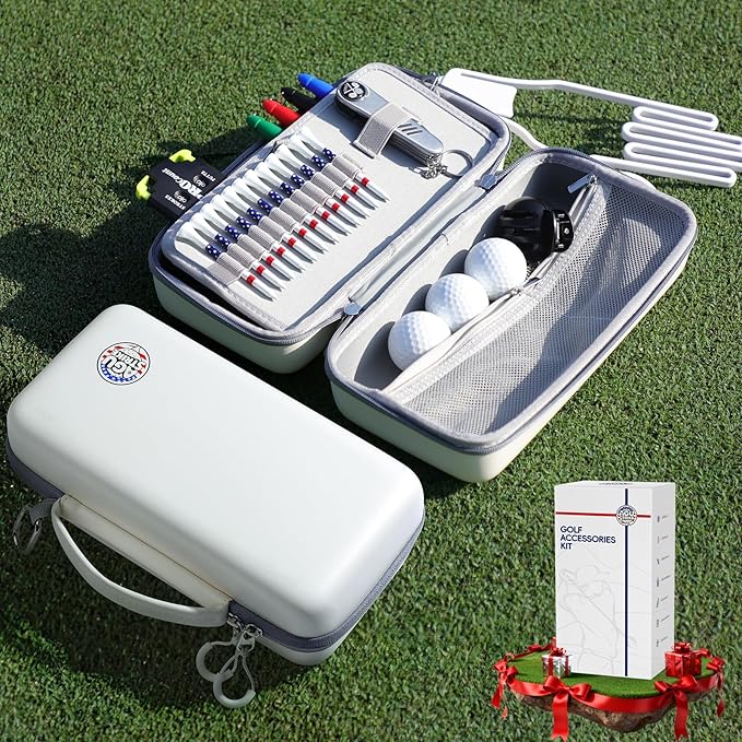 Golf Gifts for Golfers Men Women, 23Pcs Golf Accessories Kit Must Have Golf Balls Golf Tees Glove Holder Golf Ball Liner Pen Divot Repair Tool Score Counter, DIY Gift for Christmas Day Birthday