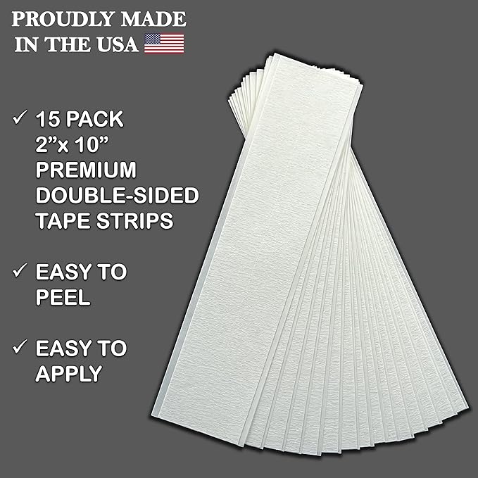Brampton Premium Golf Grip Tape - 2" x 10" Solvent Activated Adhesive Strips for Golf Club Regripping