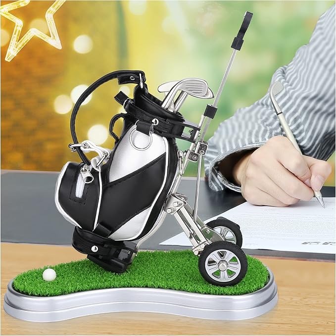Golf Pen Holder Office Desk Decor Cool Unique Gift - Best Choice for Golf Love