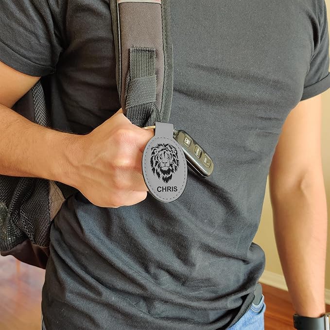LaserGram Oval Keychain, Water Polo, Personalized Engraving Included