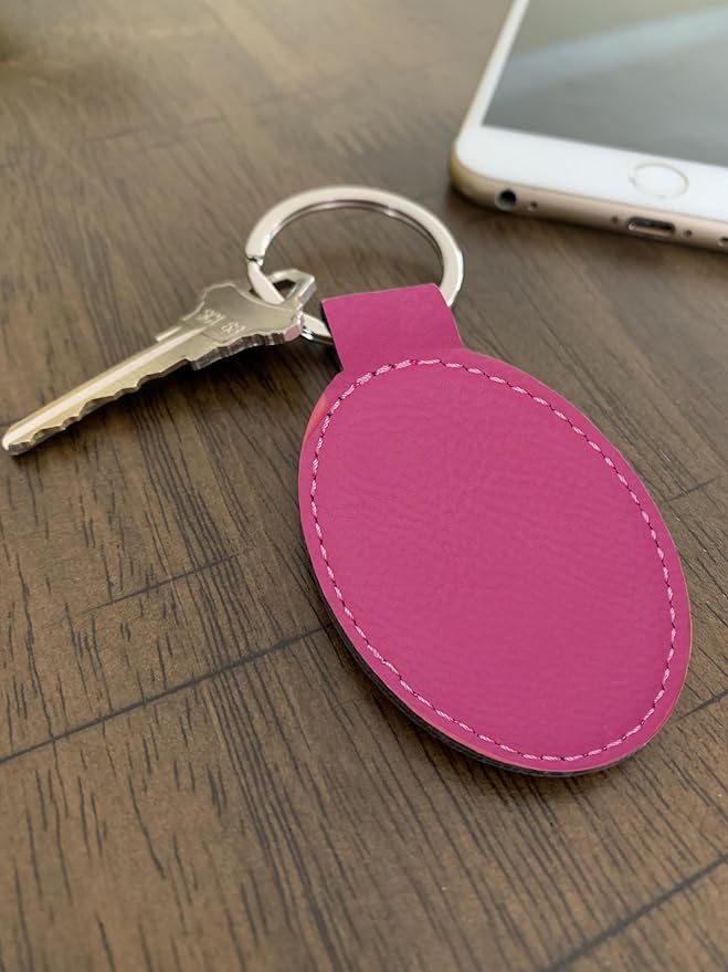 LaserGram Oval Keychain, Sunflowers, Personalized Engraving Included