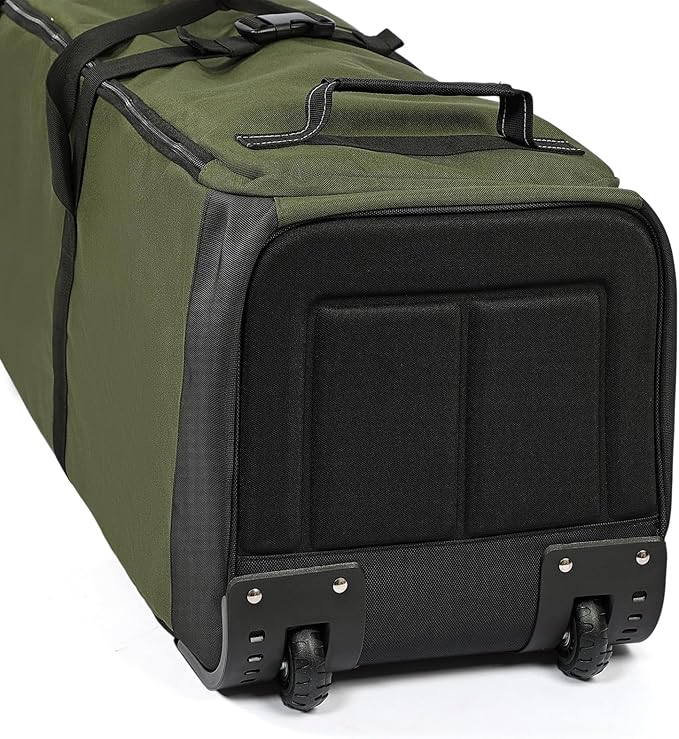 ZEEMO Golf Travel Bag, Full-Open Protective & Wheeled Airline-Approved Case for Clubs, Cart&StandBag, Soft-Sided Waterproof Cover Made of Heavy Duty Oxford