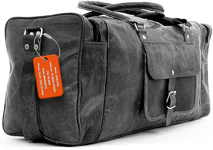 High Visibility Multi Pack Customized Tavel ID Tag - Luggage Tag - Golf Bag ID - Personalized ID Travel Tag - Imprinted Luggage Tag - Luggage, Bikes, Sport Equipment and More. (6)